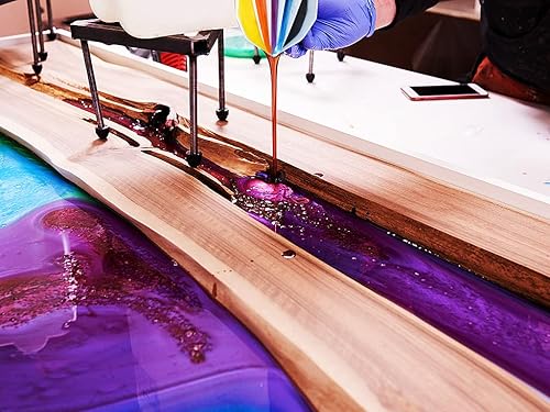 Miniatura 3 de Taza dividida de resina de silicona para pintura, 4 piezas (2-5 canales), kit de suministros de pintura para arte fluido, pintura acrílica, vertido