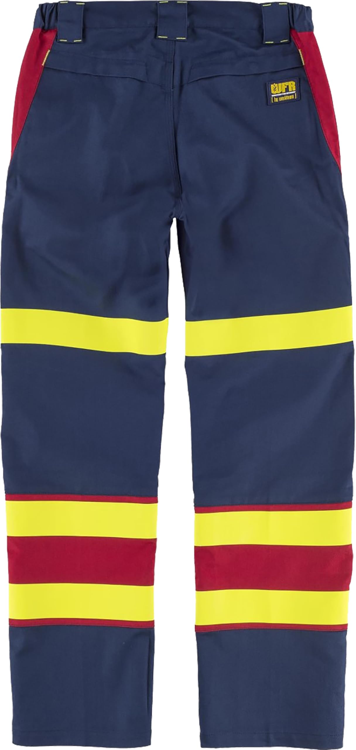 WORKTEAM B1499 Pantalón Ignífugo Combinado, Antiestático con protección para Soldadura y Arco Eléctrico, Slim Fit, con Cintas Fluorescentes y Triple Costura. Unisex