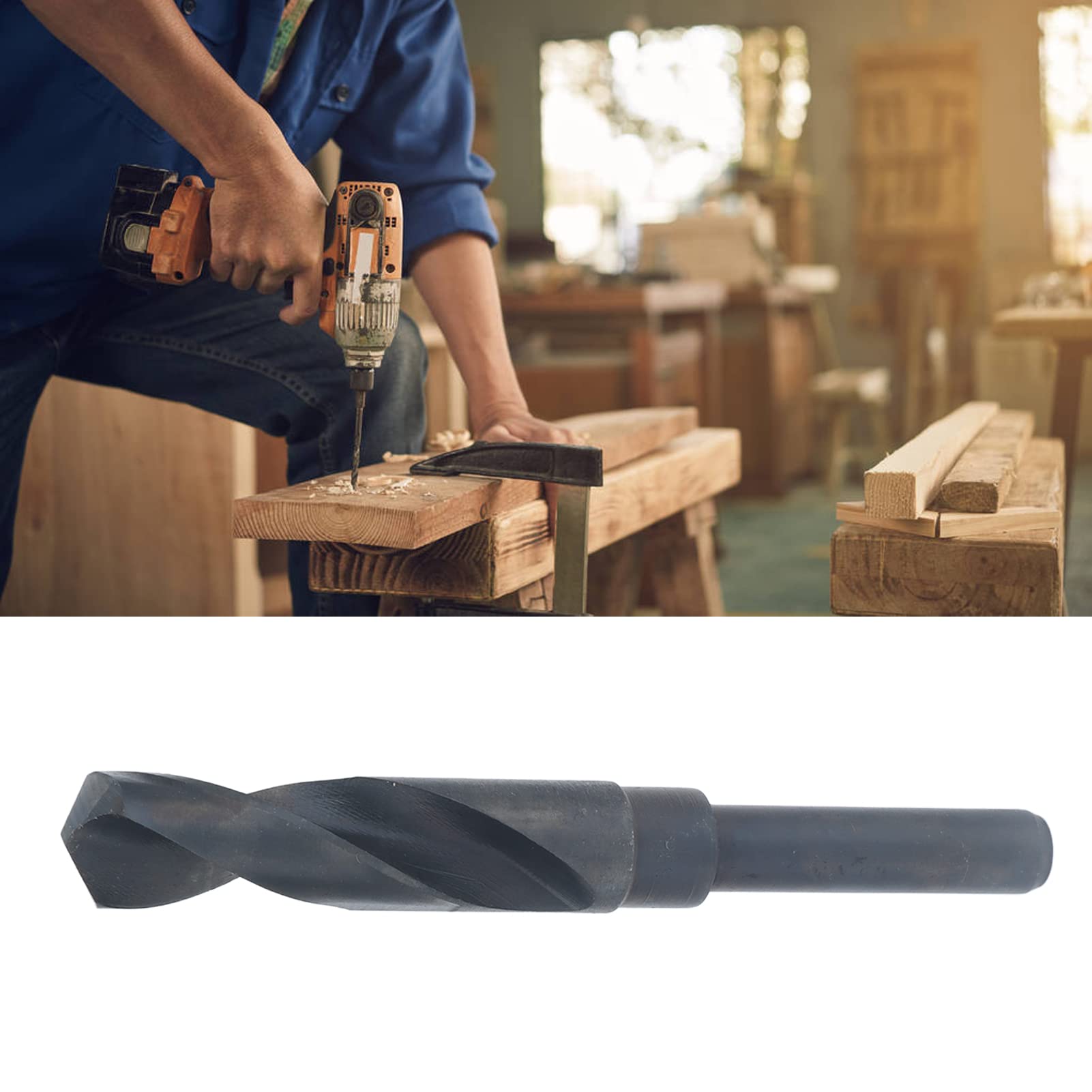 BestAlice Foret à Tige Réduite 19mm - Foret Hélicoïdal HSS 1/2 Pouce Pour Métal, Inox Et Bois