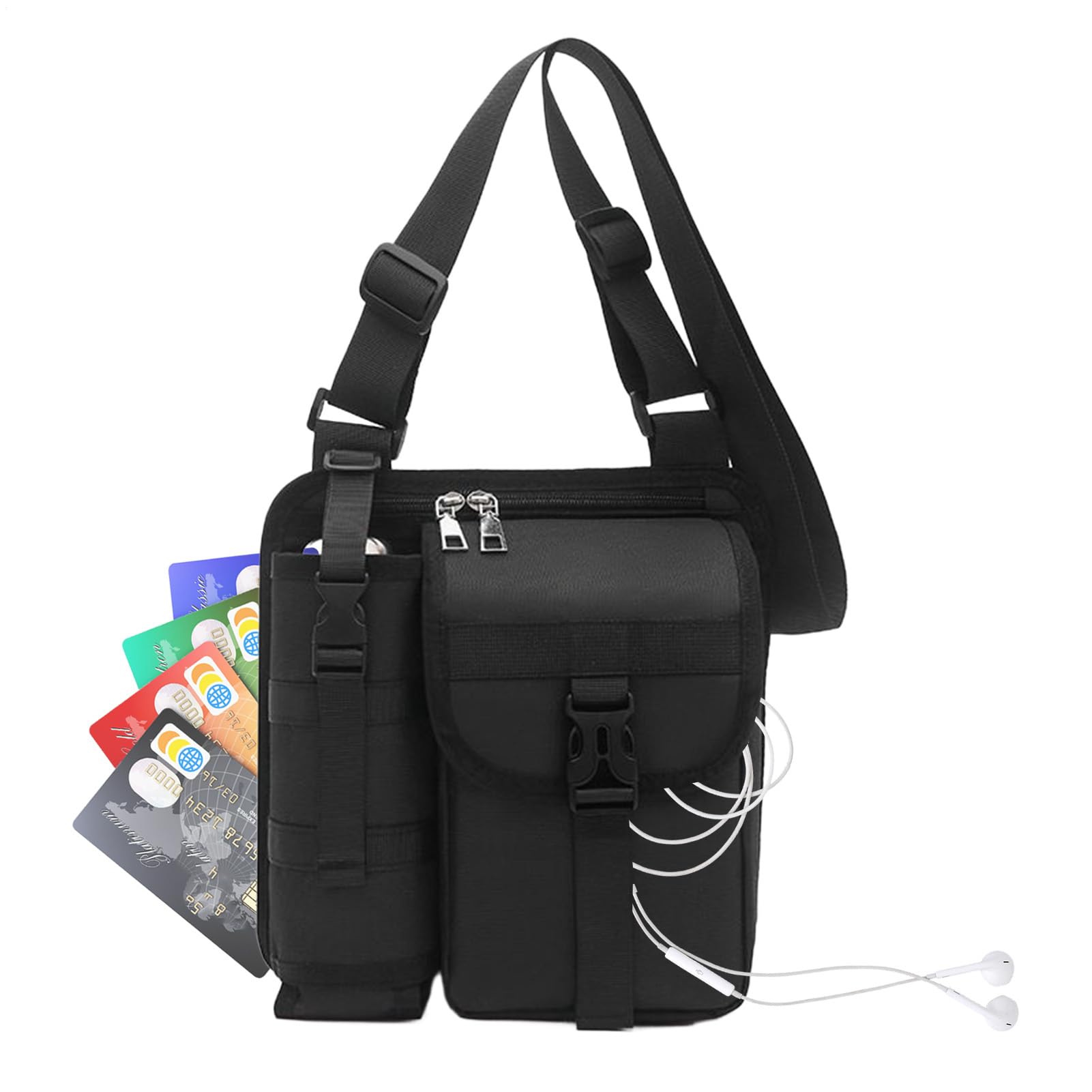 Bandolera pequeña para hombre con soporte de botellas 8