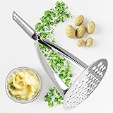 BESONDERS FEINES PÜREE - Das Lochmuster in der Fläche erzeugt das cremigste Püree und lässt kein Stück unverarbeitet. Erziele ohne viel Aufwand selbstgemachten Kartoffelbrei, ohne Fertigprodukte!