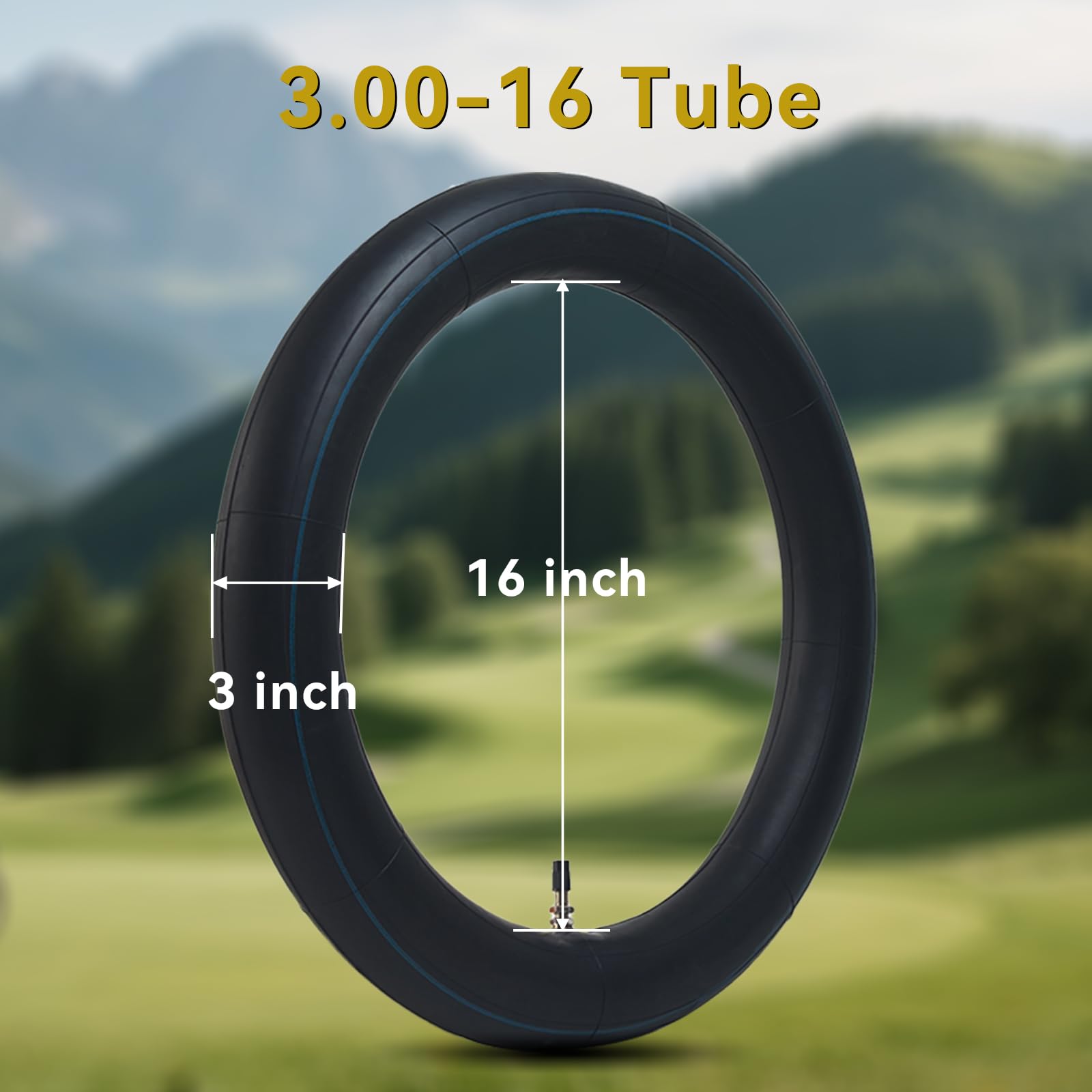 2 Stück 90/100-16 Dirt Bike Schlauch 3.00-16 Schlauch mit geradem TR4-Ventilschaft