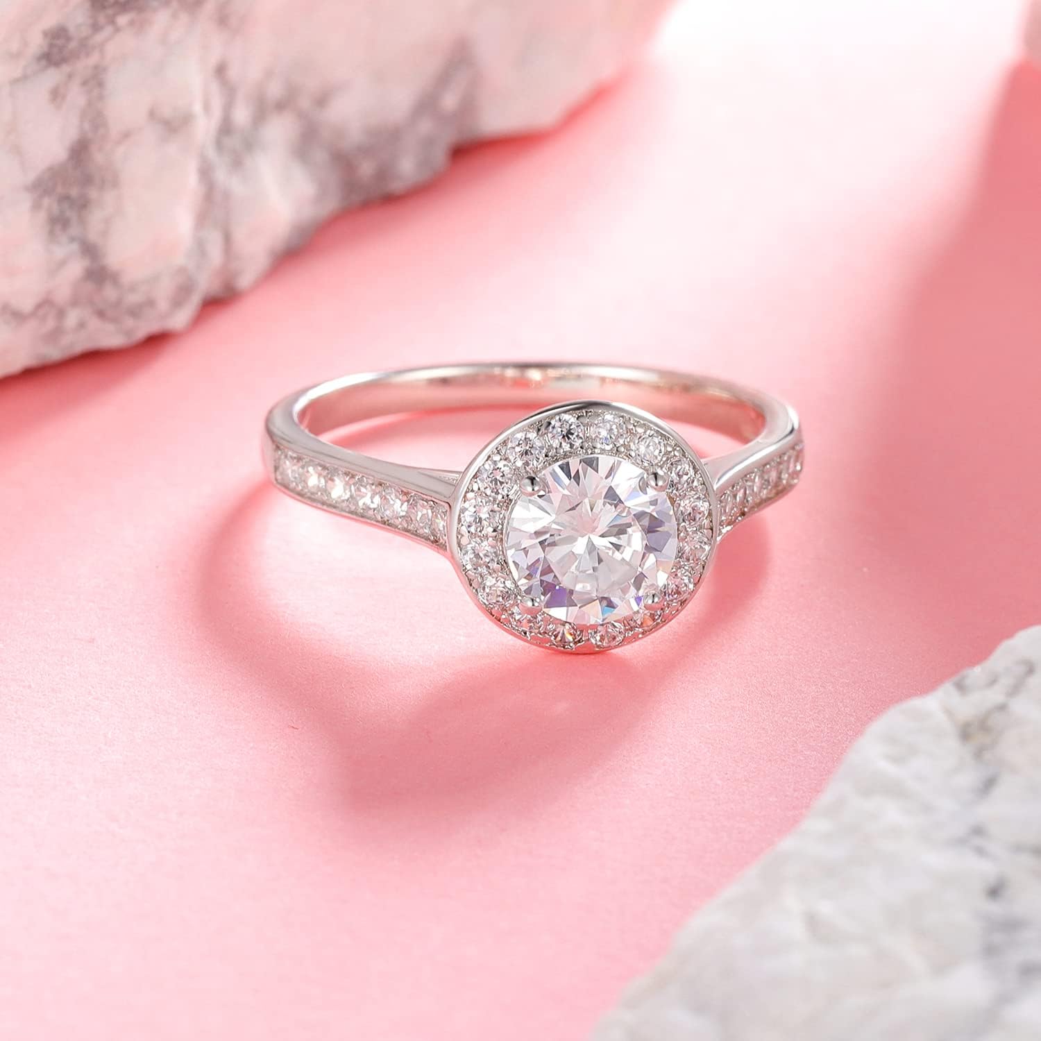 Gemsme 14K White/Yellow Gold Plated Marquise Cubic Zirconia Eternity Statment Ring - Image 4