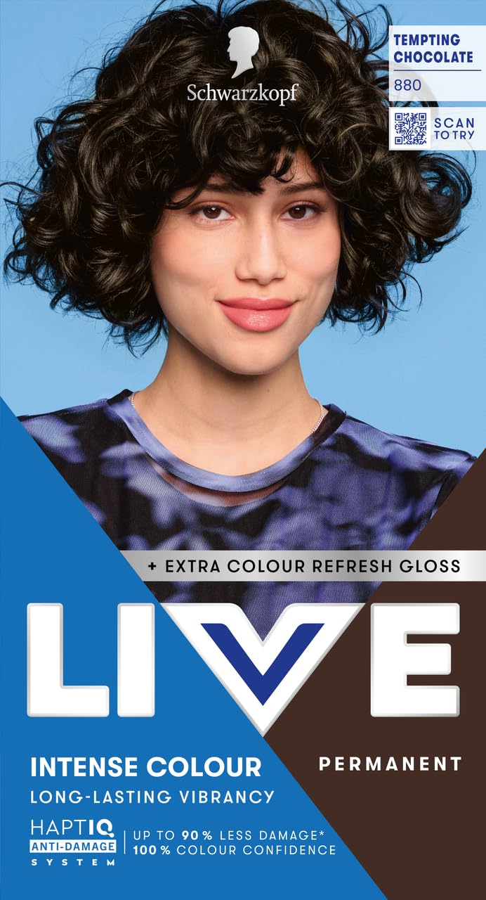 Schwarzkopf LIVE Intense Colour Hair Dye, 880 Tempting Chocolate