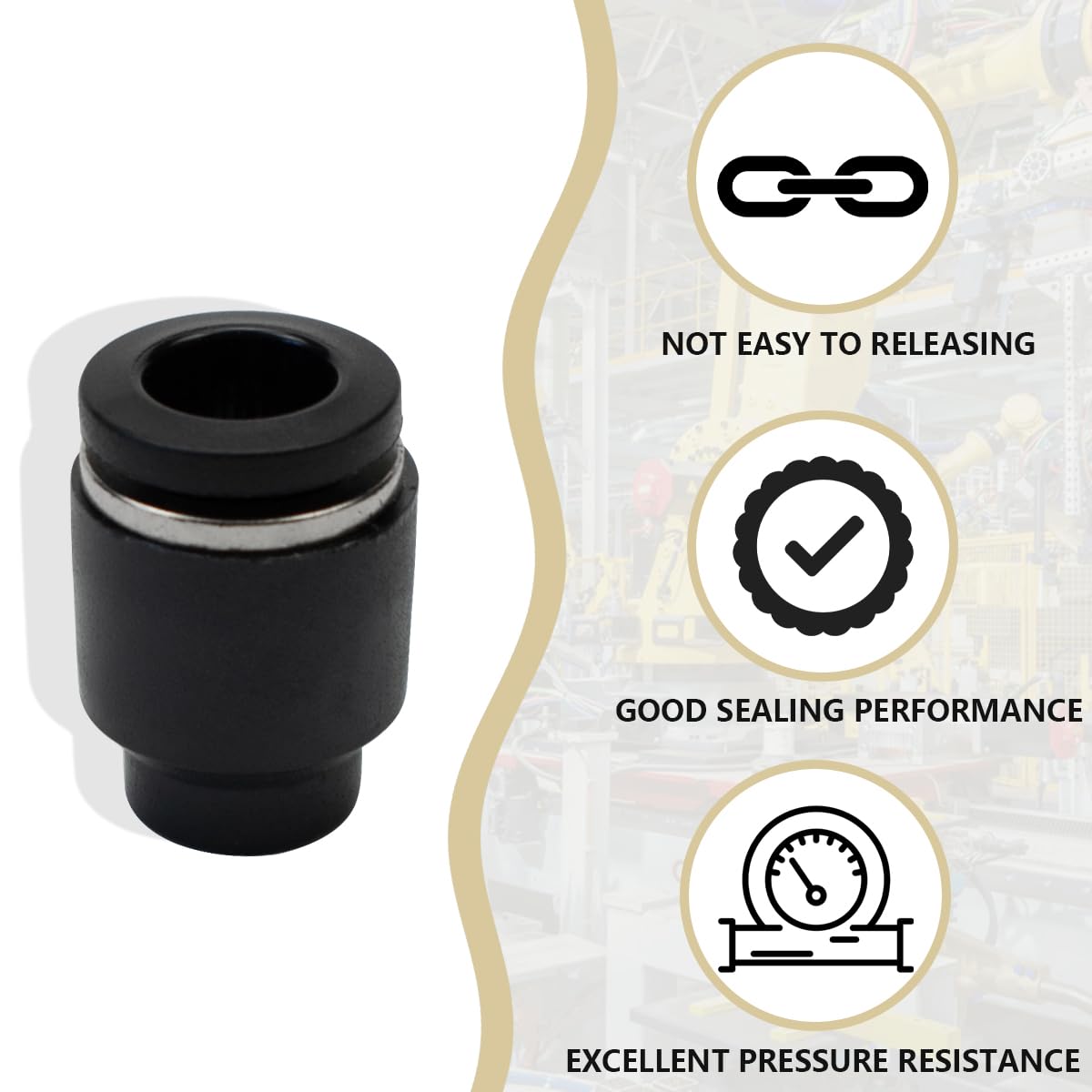 Bwintech 10 pezzi 8mm tubo OD spingere per collegare tappo pneumatico Plug Fitting (PPF8)