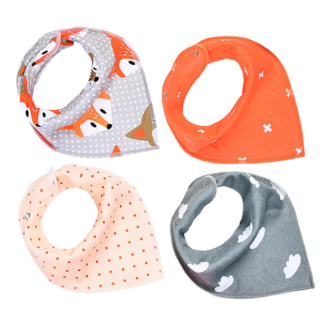 ibasenice 12piezas Baberos De Algodón Para Bebés De Bandanas Absorbentes Para Recién Nacidos Suaves y Transpirables Protección Contra Saliva y Derrames Unisex Para Niño Niña y Niñas