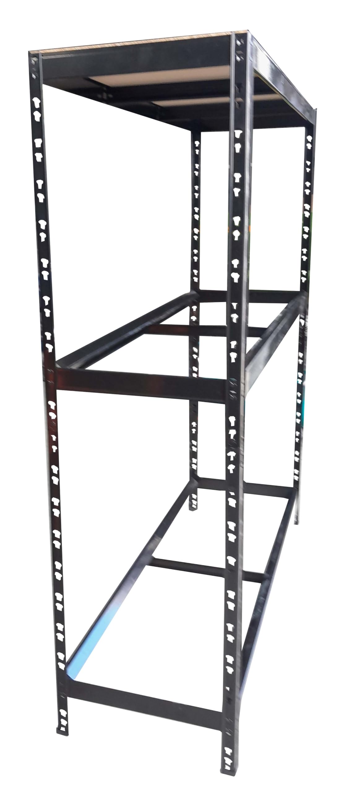RLW Reifenregal schwarz 180x160x50 cm aus Stahl – 300 kg Traglast – pulverbeschichtet, höhenverstellbares Stecksystem – für 12+ PKW Räder – Reifenaufbewahrung Garagenregal mit Zubehörablage