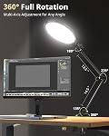 UBeesize 10" Key Light for Streaming, Desk Ring Light with Adjustable Arm, Zoom Lighting for Home Office, Gaming, Podcast, Video Calls, and Recording