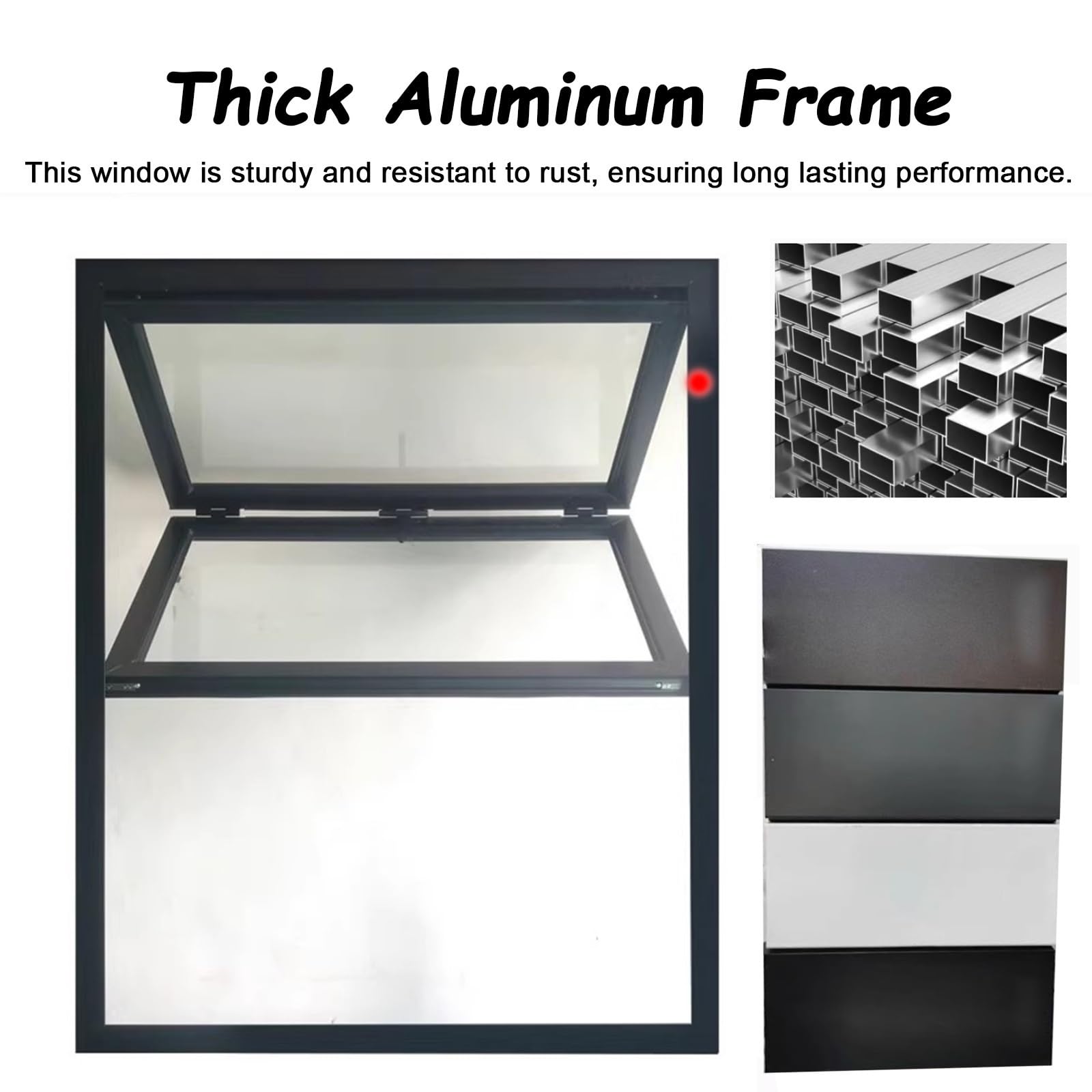 Ventanas correderas Plegable Ventanas Correderas para Puesto de Concesión, Negro Recambio Ventana de Servicio para Restaurante de Comida Rápida y Cocina Abierta Comercial(WxH 16x33 in/40x83cm)