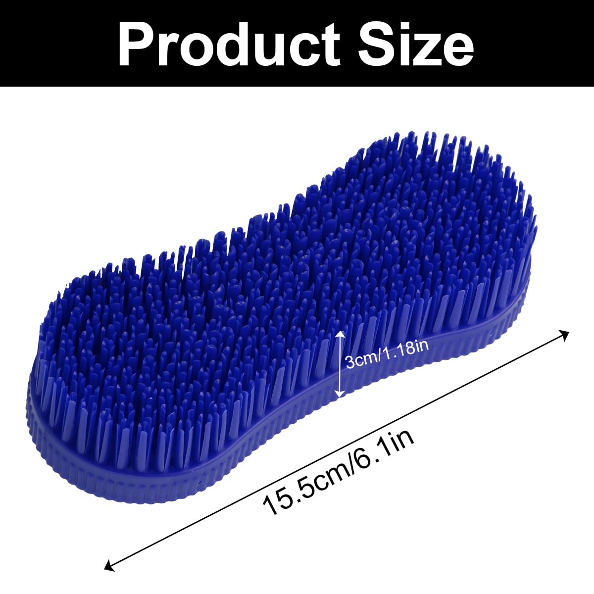 Thyonta 2PCS Horse Comb Equestrian Care Massage Brush Portable and Durable Horse Care Brush In Figure for Laundry Jeans Brush Kitchen Cleaning - Image 2