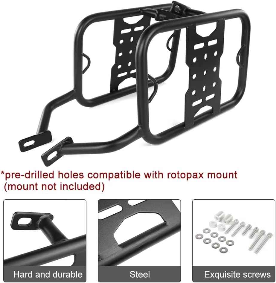 リアラゲッジラック スズキ DR 650 1996-2023 2024 2025 オートバイサイドラック荷物サポートサドルバッグブラ