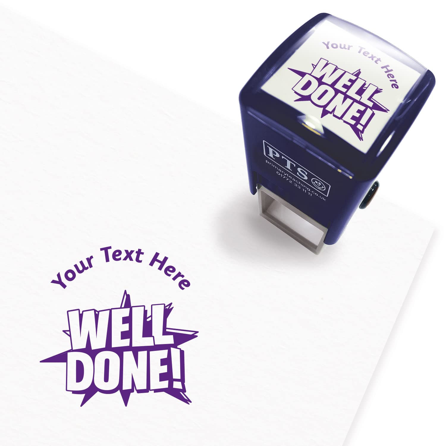 Primary Teaching Services Ltd Purple Personalised Well Done School Teachers Reward Feedback Marking Stamper Stamp 25Mm Primary Teaching Services (Purple)