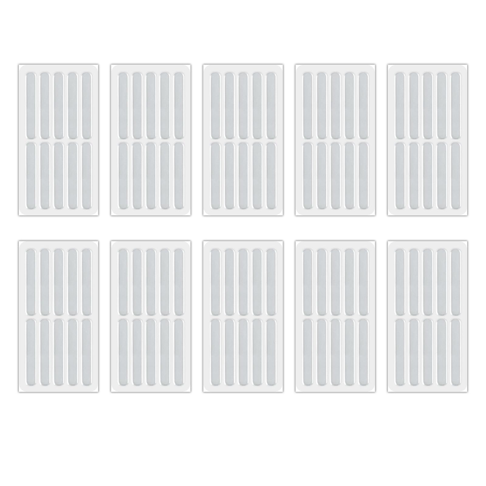 100Pcs Self Adhesive Rubber Bumper Strip, Door Slam Stopper Preventer