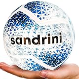 Bola De Futebol Society Dash SR 410 Oficial Sandrini Pro Grama Sintética (Branco e Azul)