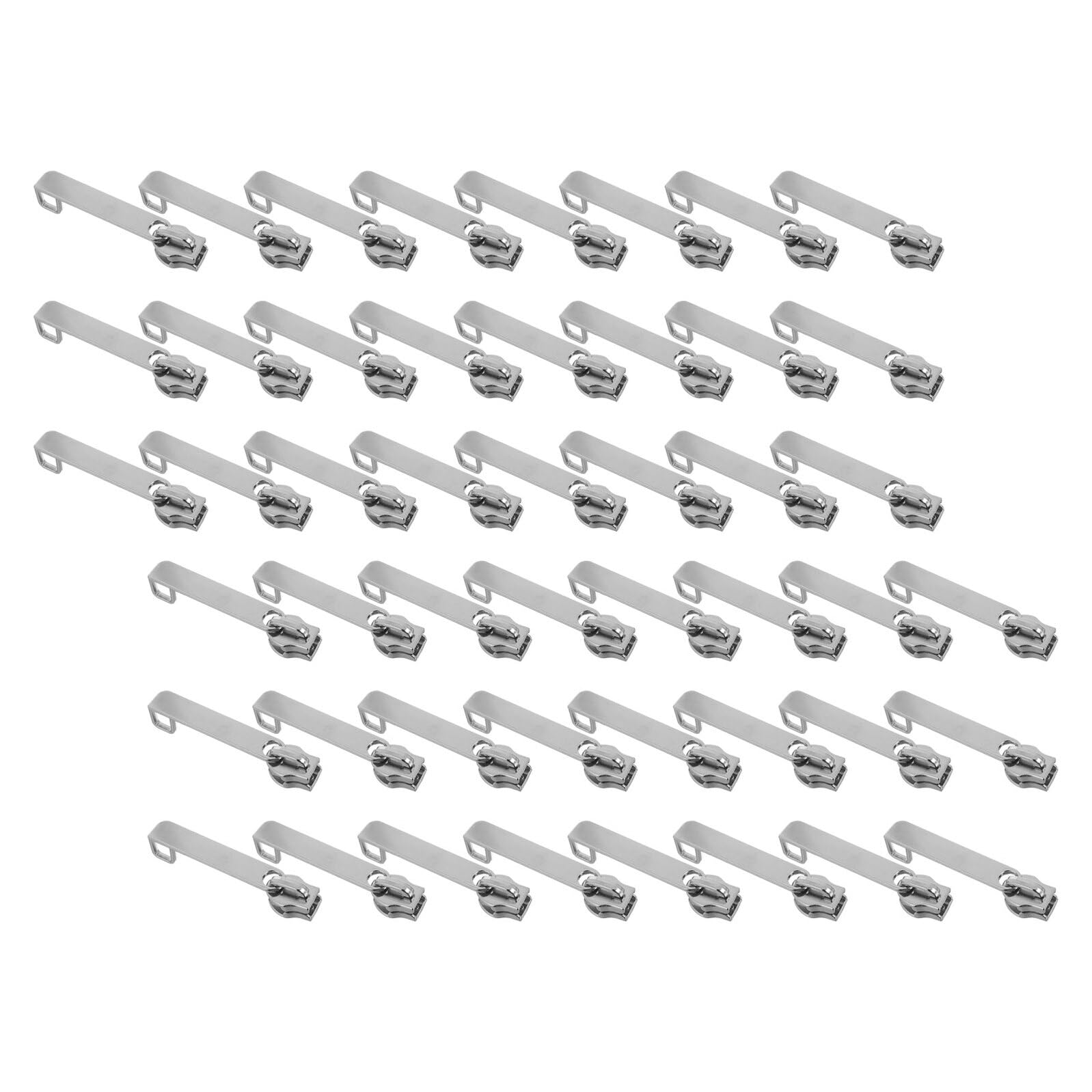 STOBAZA Tirador de Cremallera de Repuesto Doble Capa Metal Plateado 100 Unidades Desmontable Orificio para Candado Compatible Maletas y Mochilas para Viaje
