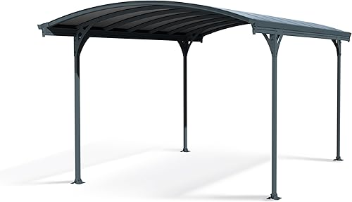 Garaje abierto y techo para patio Palram Arcadia 5000, Techo arqueado, Gris