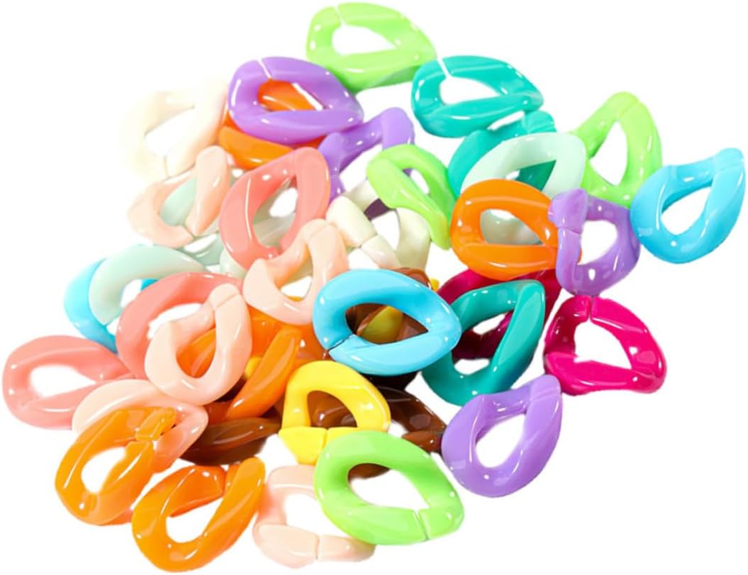 DOITOOL Educational Plastic Chain Links 100pcs DIY Clip Chain for Boys and Girls Sorting Counting Skills Development