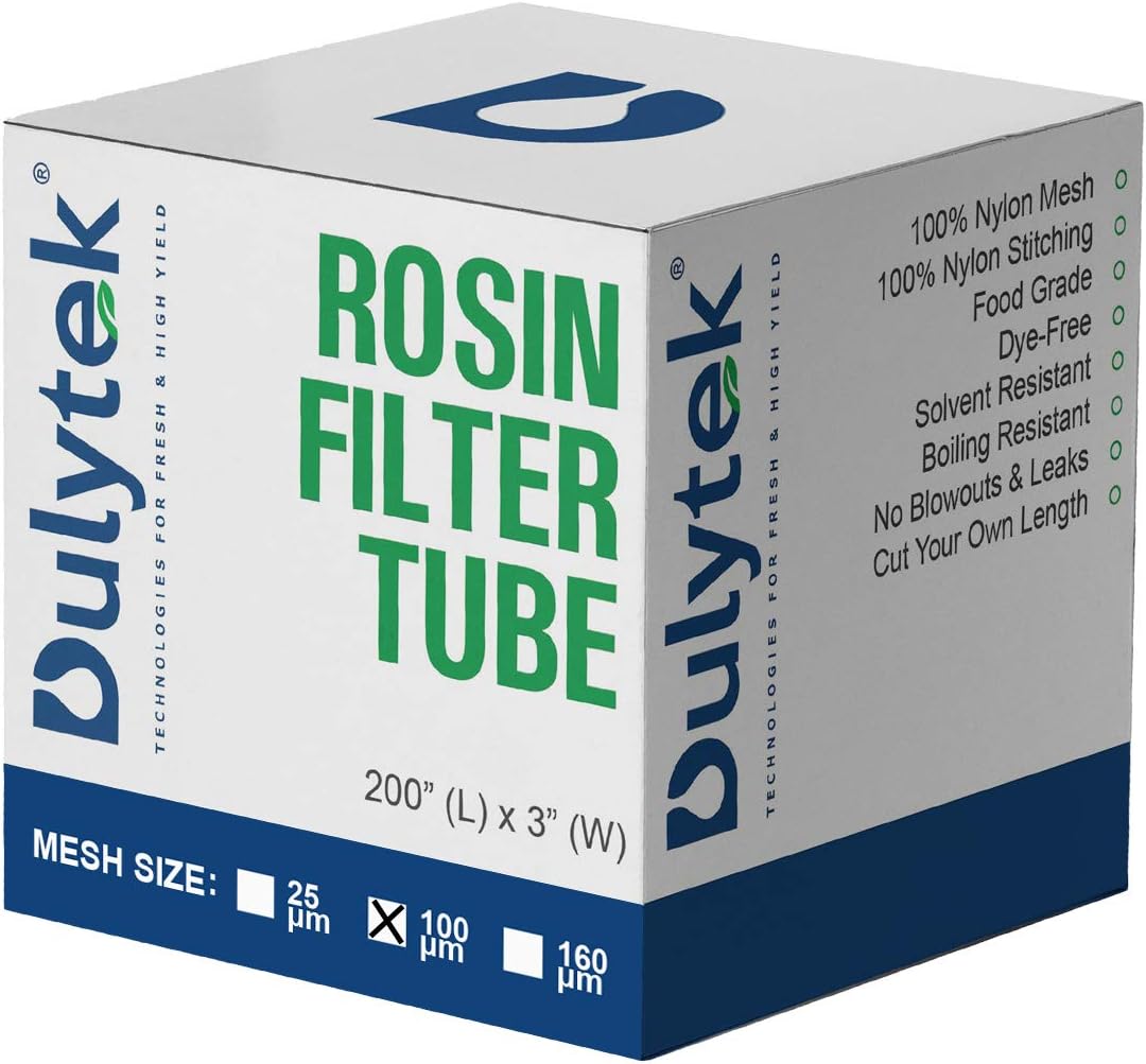 Dulytek Nylon Filter Tube/Sleeve, 100 Micron, 3" x 200" Roll, Dye-Free, Food-Grade, Tailor To Fit Length As You Wish