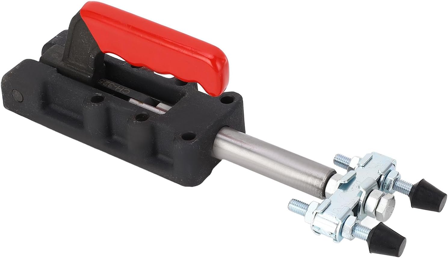 Welding Fixation Clamp, Ribbed Plastic Handle Double Head Push Pull Toggle Clamp 2500kg Holding Capacity, 75mm Stroke, Quick Mounting, Toggle Clamps
