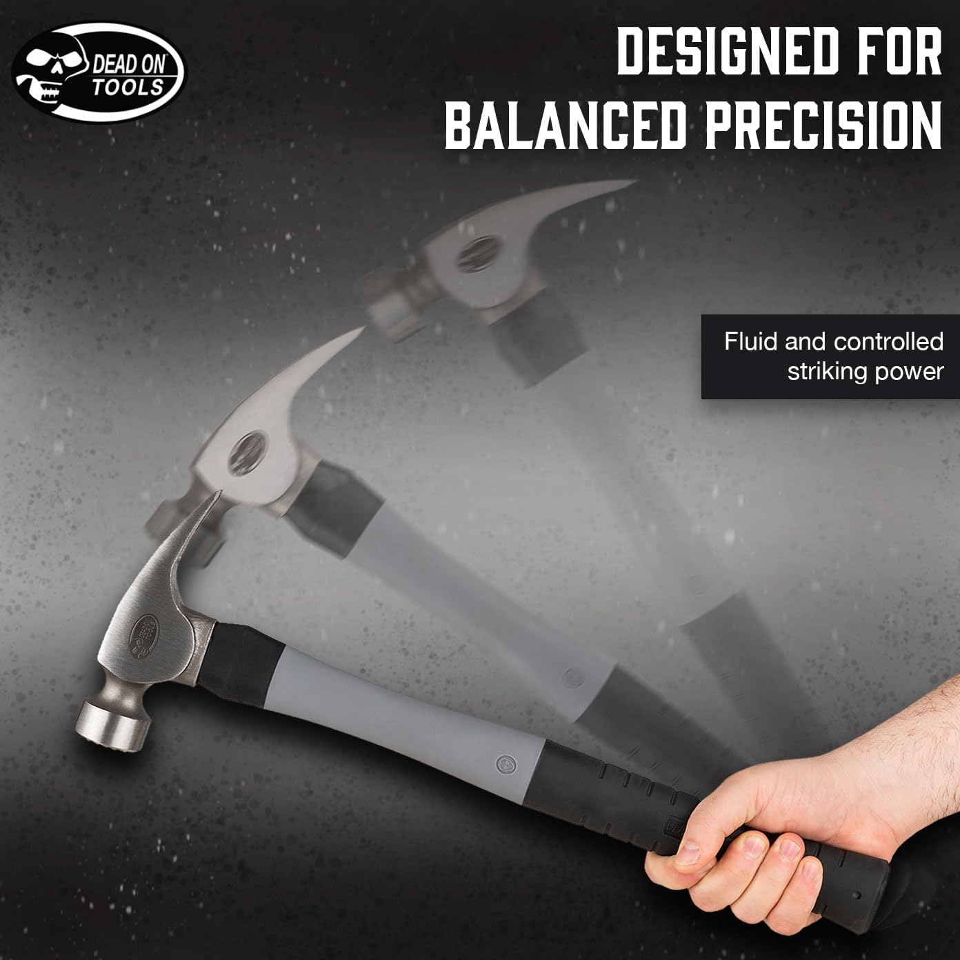 Dead On Tools-21oz Milled Face Fiberglass Framing Hammer,(DOHFG21M16)
