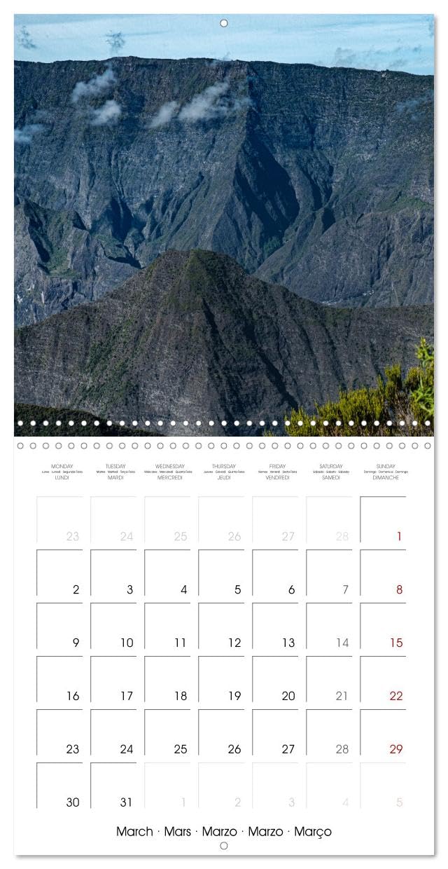 L'ile de la Réunion, un volcan au milieu de l'océan Indien (Calendrier mural carré 2026 30x30 cm) Calendrier double avec une page pour vos prises de notes: Les merveilles de l'île de la Réunion