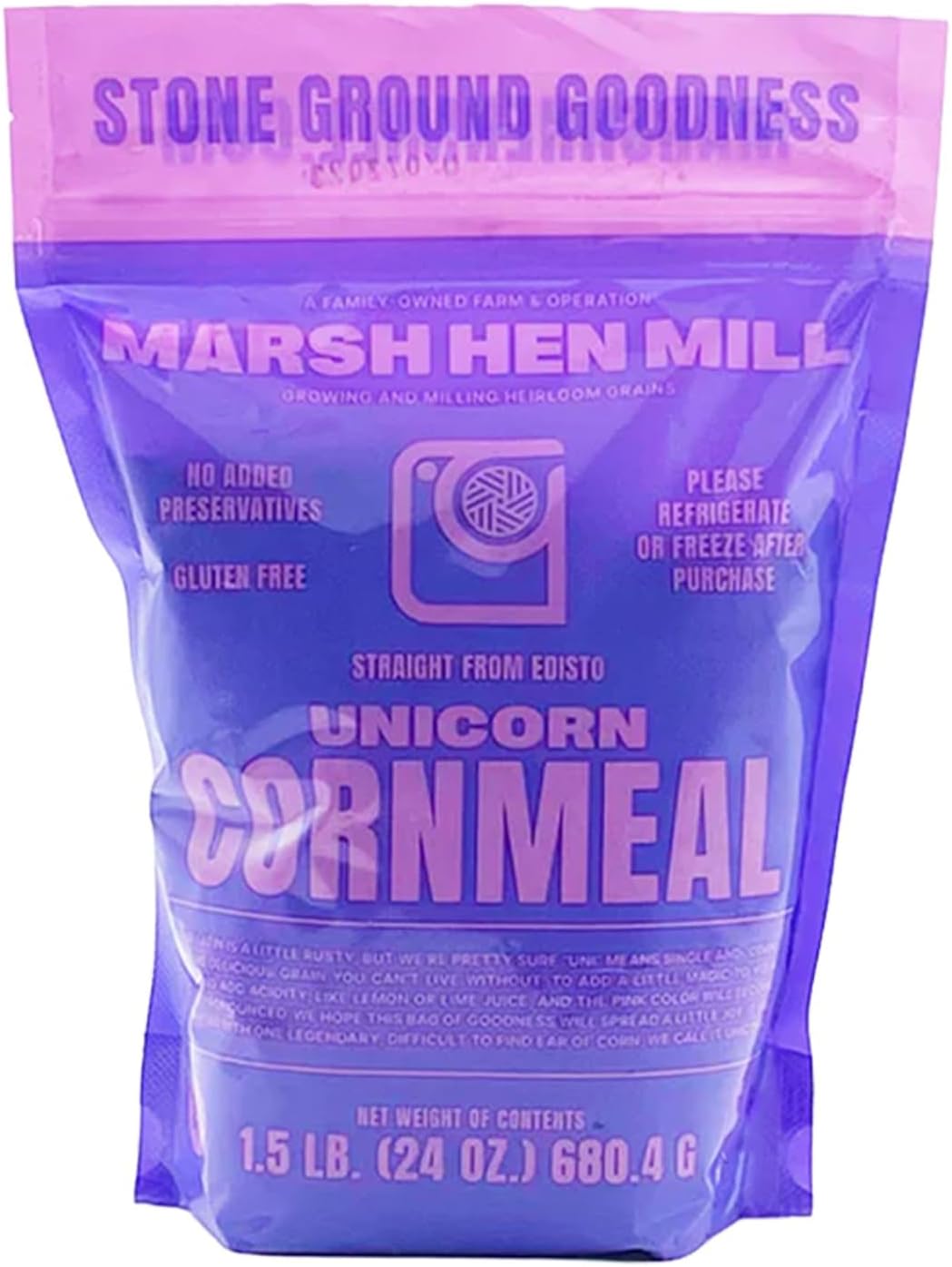 Marsh Hen Mill Unicorn Stone Ground Cornmeal, 24 OZ