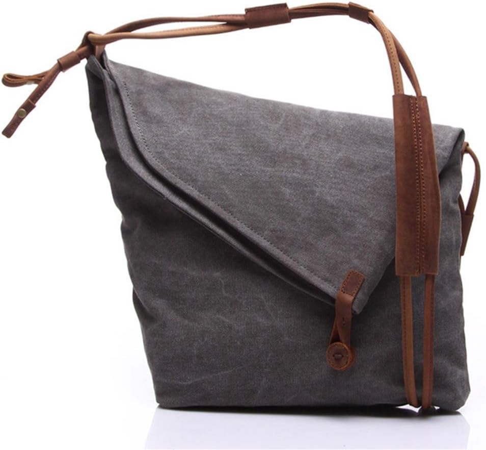 WalkingToSky Unisex Crossbody Bags, New Classy Casual Canvas Bags Simple style Messenger Shouder Handbag Cross Body Hobo Bags Fashion Bag for students/traveler/men and women-Grey