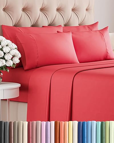 Miniatura 22 de Juego de sábanas Split King de 7 piezas - Incluye 4 fundas de almohada - Sábanas Split King - Ropa de cama de hotel de lujo suave - Refrescante