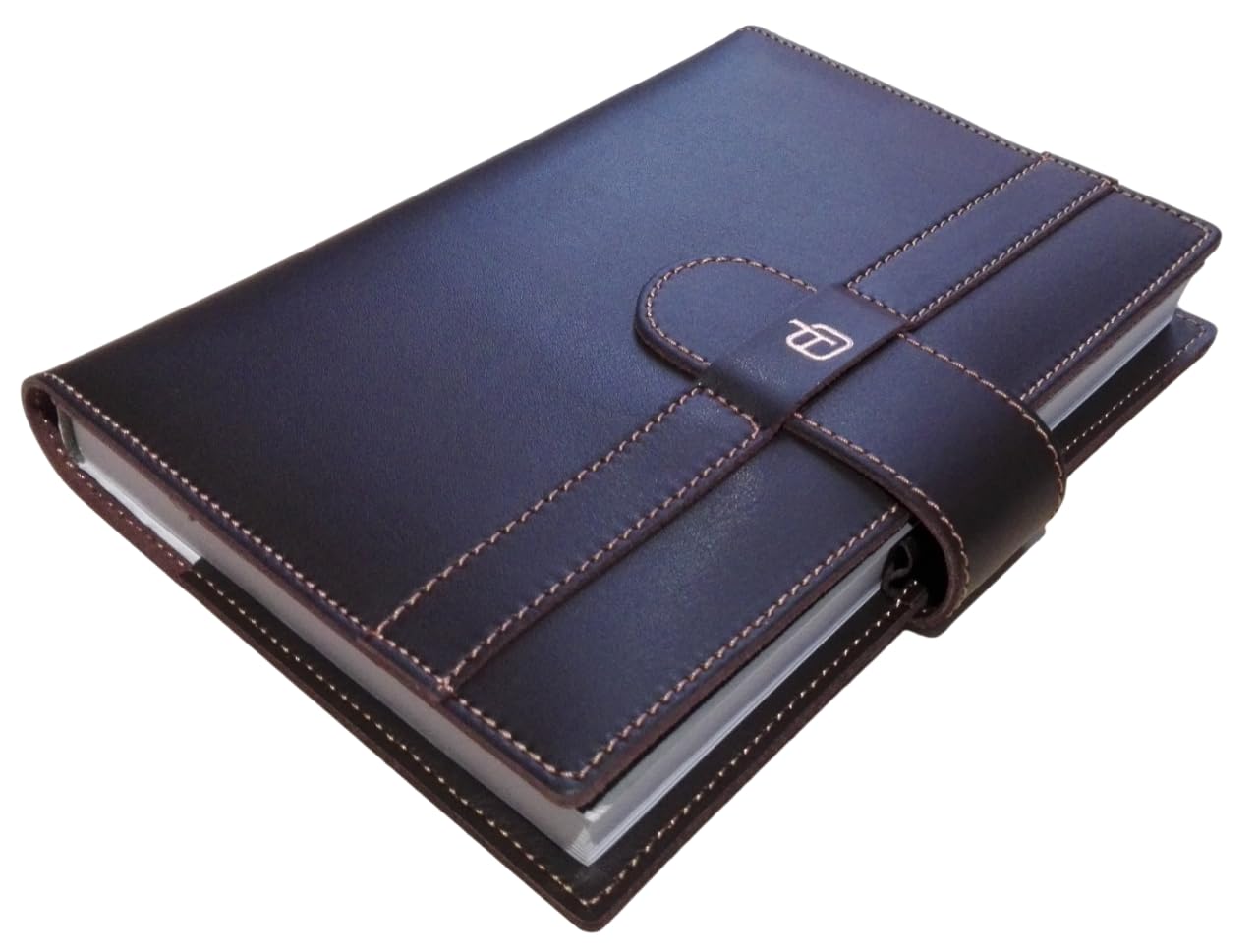 Intempo 2025-12 Monate Tageskalender Belt aus braunem Leder 15 x 21 cm für den täglichen Gebrauch, Büro, Reisen - Innen austauschbar