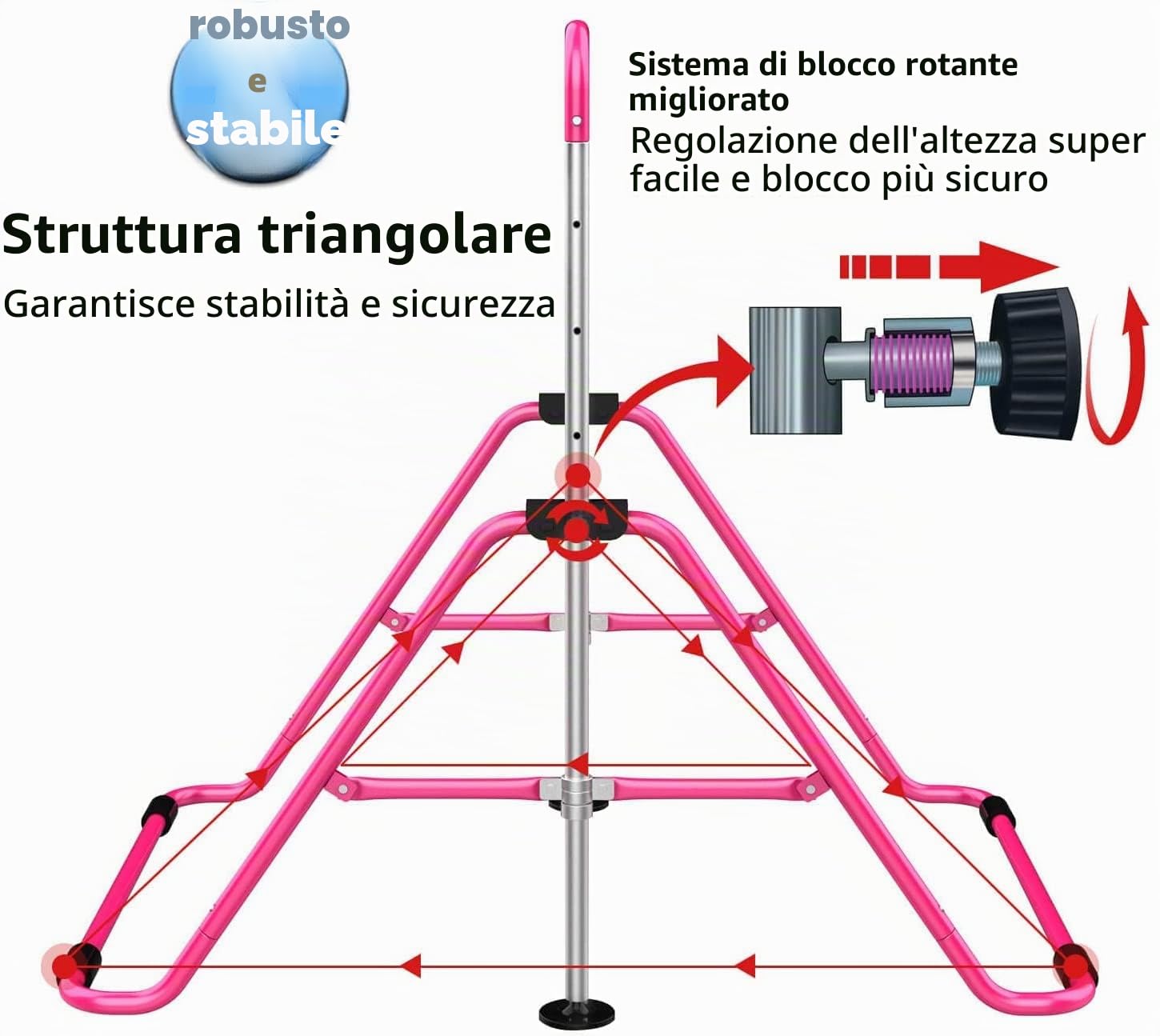 barra telescopica pieghevole per ginnastica in altezza regolabile barra orizzontale fitness arrampicata torre casa palestra per bambini