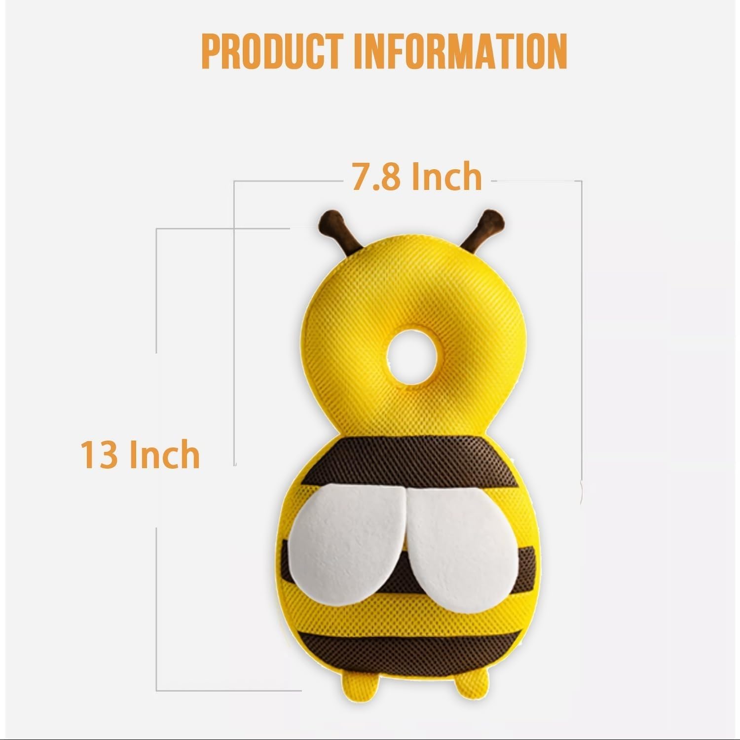 Mochila protectora de cabeza de bebé para niños pequeños, protección de la cabeza para que el bebé gatee, camine y caiga hacia atrás, cojín de aterrizaje suave