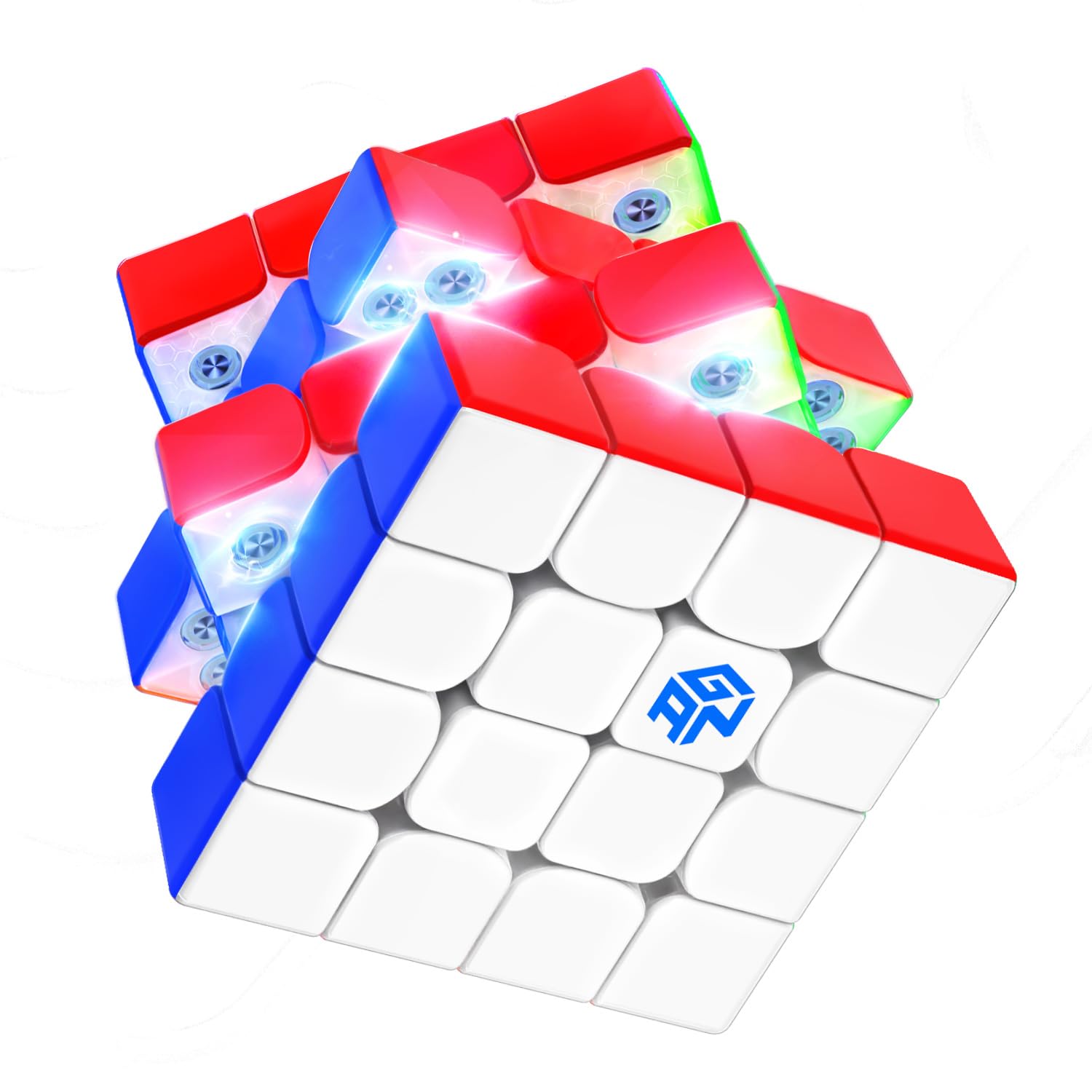 GAN 460 M Speed Cube, 4x4 Magnetic Master Cube Gans 460M Puzzle Toy Stickerless