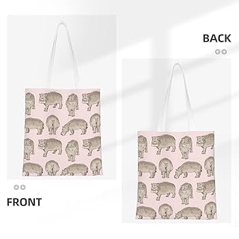 Amazon.co.jp: トートバッグ カバ 河馬柄 エコバッグ 買い物 Amazon.co.jp: トートバッグ カバ 河馬柄 エコバッグ 買い物