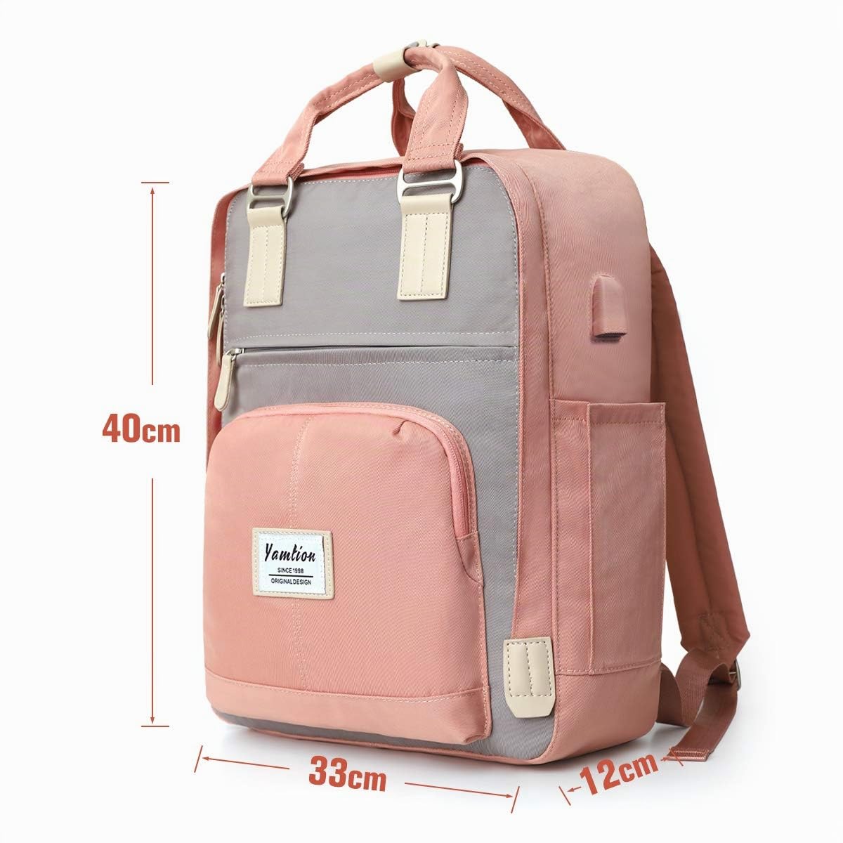YAMTION Donne Zaino Chic Borsa Scuola Ragazze Borsa Scuola per Computer Portatile 15,6 Pollice Zaini Tempo Libero per Università Scuola Secondaria