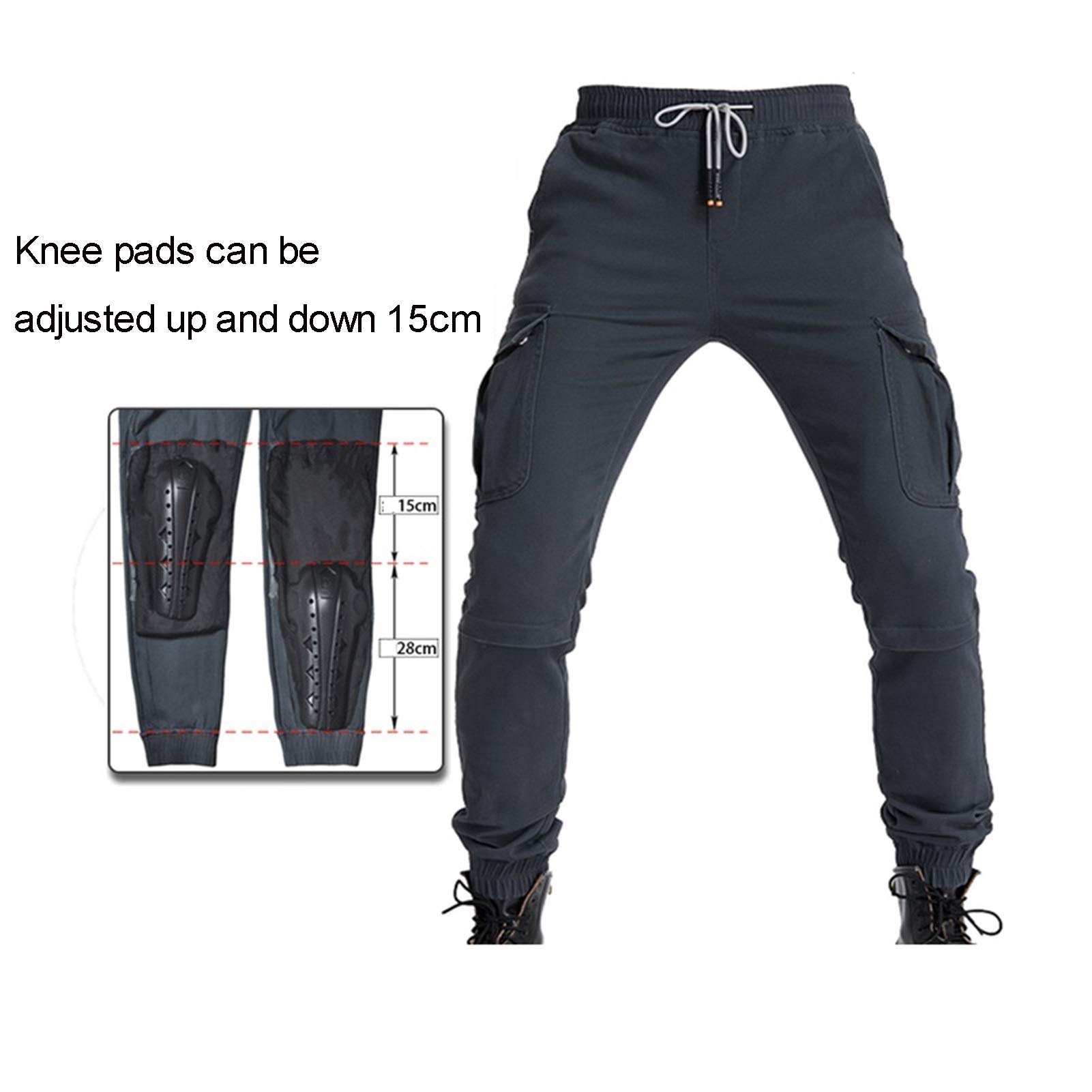 Winddichte Und Fleece Motorradhose Motorrad-Reithose Für Herren Winter Plus Samtdickes Warmes Material, Abnehmbare Schutzausrüstung Unisex, Geeignet Zum Reiten Im Freien