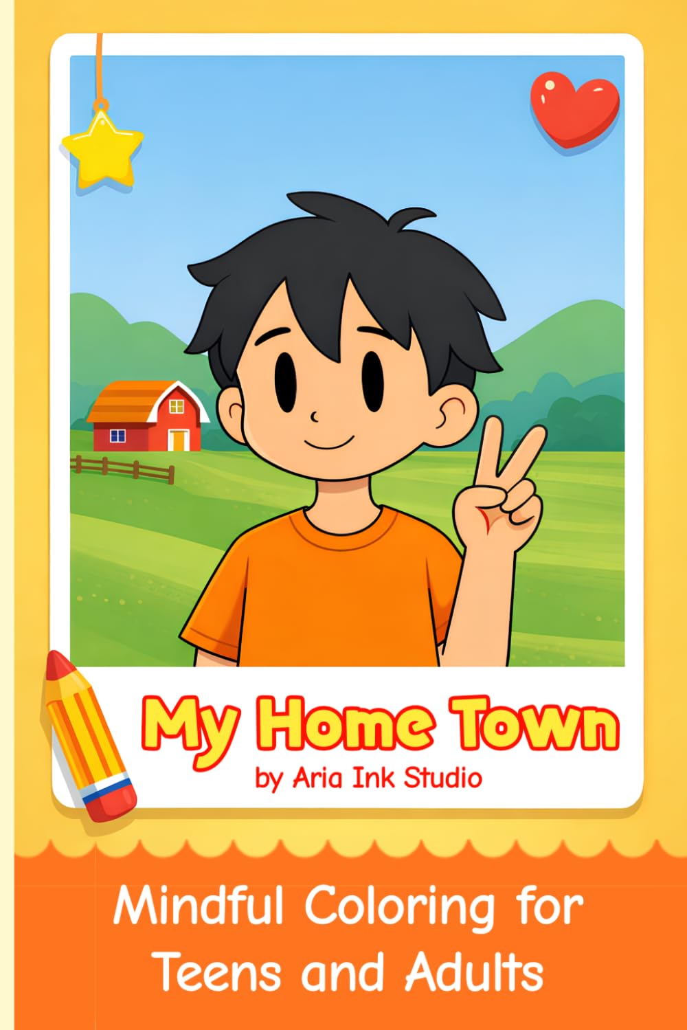 My Home Town: Mindful Coloring Book for Teens and Adults