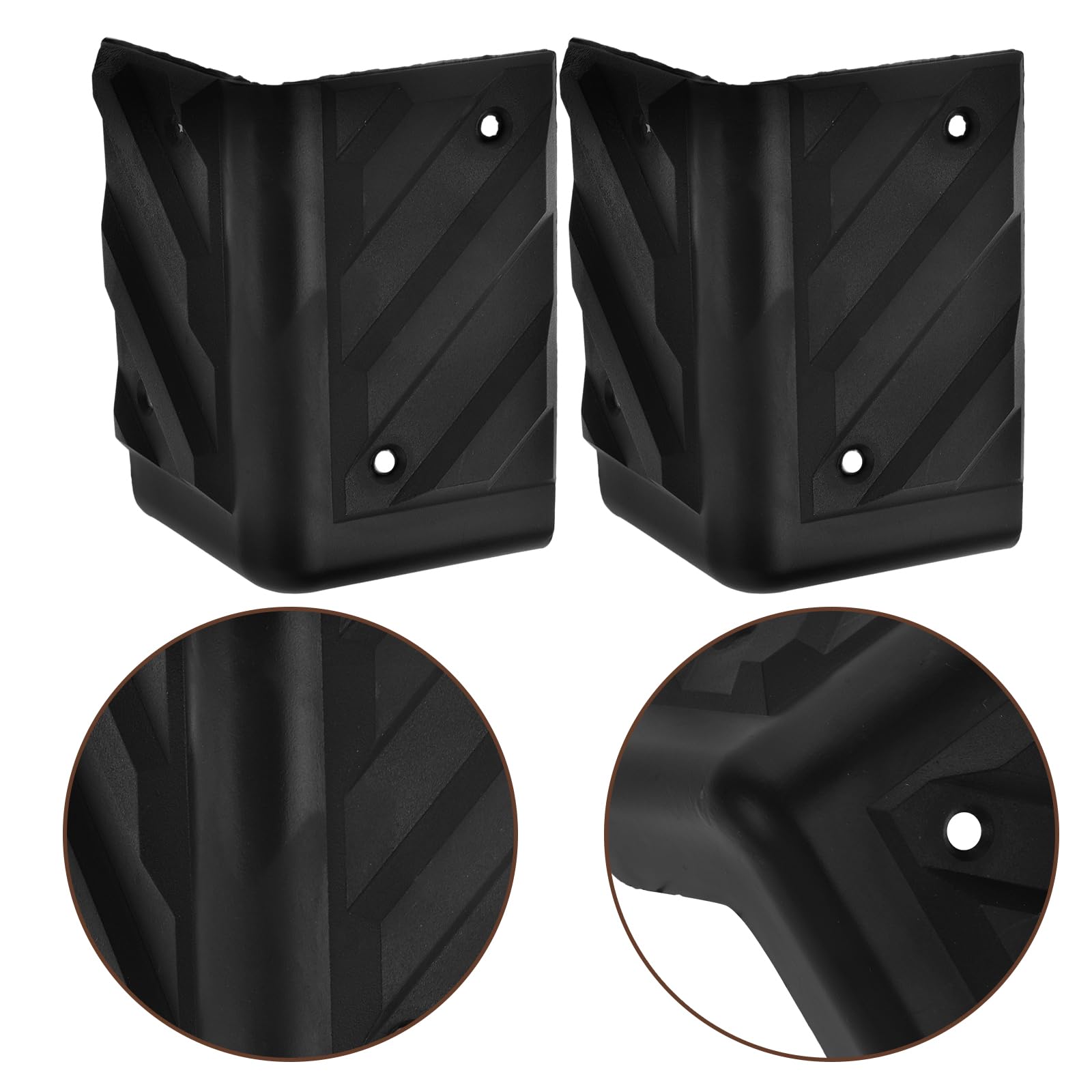Housoutil Pack of 16 Speaker Pockets Corners Speaker Corners Cover Corner Protection Anti-Collision Protective Corner Cover Furniture Corner Protection Speaker Corner Protection Plastic Black - Image 2