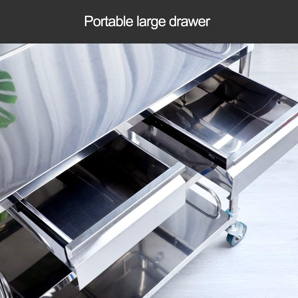 Carrello Multifunzionale Per Servizi, Carrello Per Laboratorio Assemblato, Carrello Medico In Acciaio Inox A 2/3 Strati, Carrello Per Trattamenti Di Bellezza, Carrello Per Utensili Speciali Dentali,
