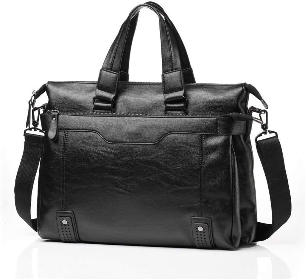 SIDUFHAOPKLL Leather Briefcase Laptop Bag Messenger Shoulder Work Crossbody Handbag for Business Travelling Christmas for Men image 3