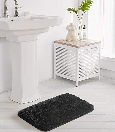Miniatura 2 de Suchtale - Alfombra peluda de microfibra suave para baño, antideslizante, absorbe el agua, lavable a máquina, alfombra de felpa gruesa para ducha