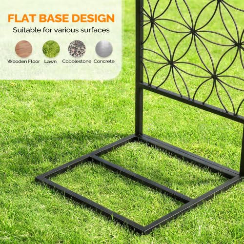 Bonnlo Arche de Jardin pour Rosier Treillis, Arche en Fer pour Plantes Grimpantes et Rosiers, Tonelle Jardin pour Mariages, Fêtes et Décorations Extérieures 230 x 220 x40cm,Style Boho