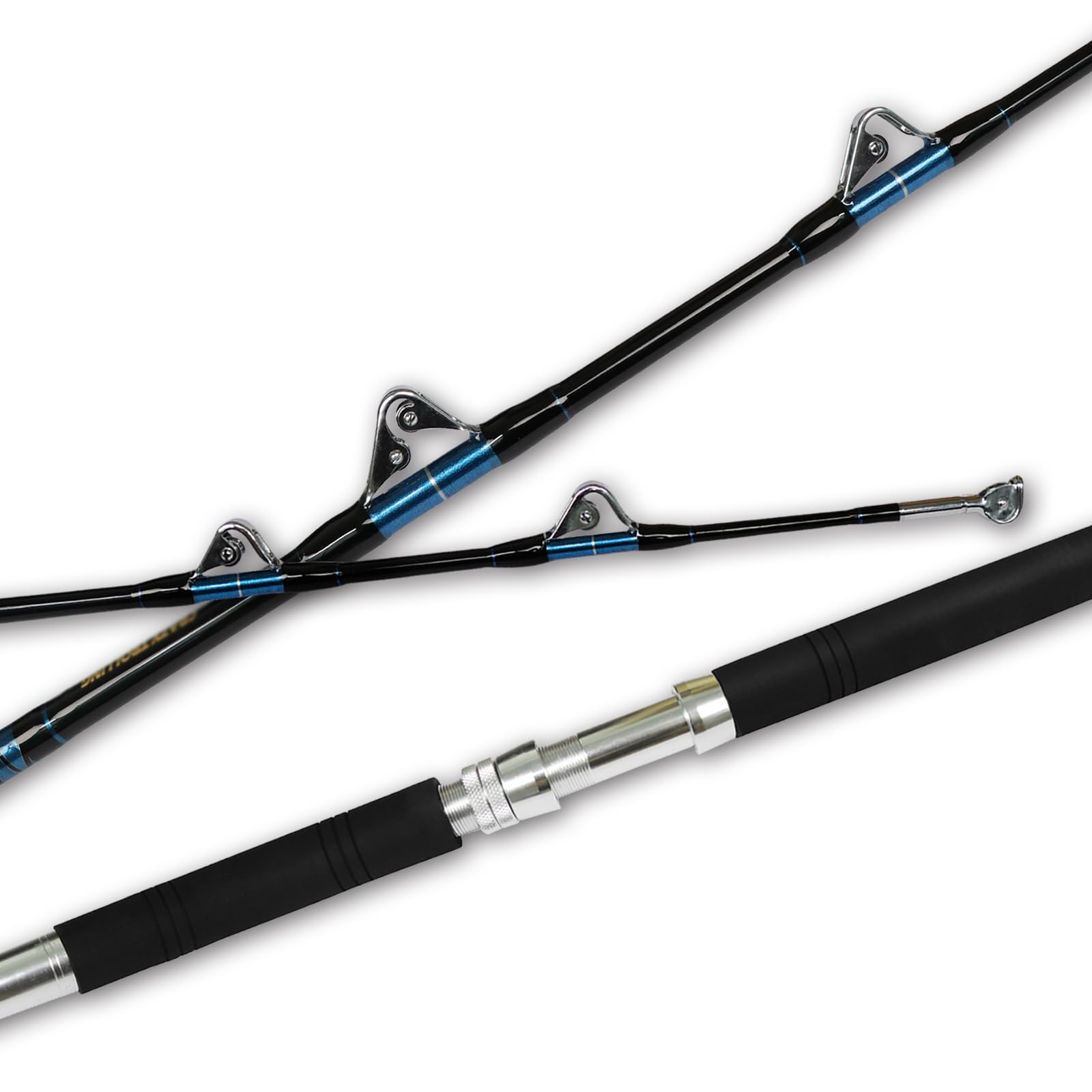 Amazon.com : Fiblink Saltwater Offshore Heavy Trolling Fishing Rod 5'1" Big  Game Conventional Boat Fishing Rod Pole with All Roller Guides (30-50lb) :  Sports & Outdoors