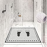 Duschmatte rutschfest, 40 x 60 cm Weich Komfort Sicherheits Badewannenmatte mit Ablauflöchern, PVC-Luffa Duschmatten Fleckenschutz, Freier Schnitt, Schnell trocknend