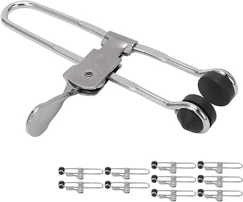 Miniatura 8 de Abrazadera de trinquete, abrazaderas de rejilla de acción de palanca, herramientas manuales de techo suspendido, 10 abrazaderas de rejilla de acción