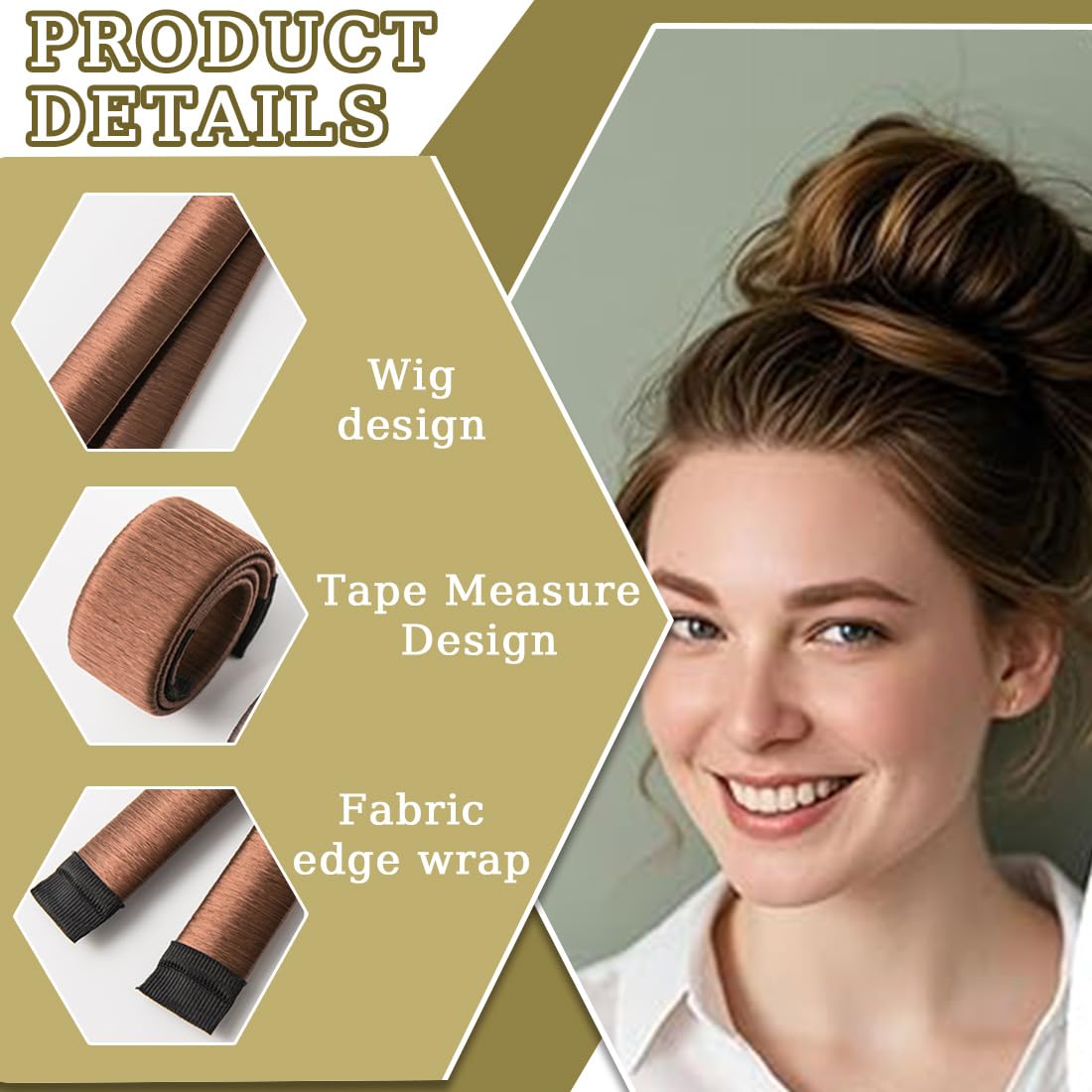 2 Pezzi Chignon per Ciambella, Chignon Facile Per Capelli Chignon Bun Maker, Fashion Hair Styling Clip Hairstyle DIY Tool per Ragazza Donne,accessori capelli,French Twist Accessori Capelli