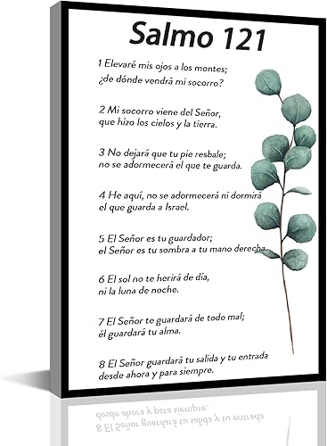 Miniatura 1 de Bmotaso Salmo 121 En Español Para Pared Versículo de la Biblia Arte de Pared Escritura Escritura Bíblica Salmo 121 Pintura en lienzo Sala de oración