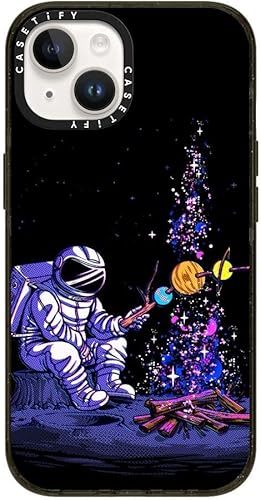 Miniatura 2 de CASETiFY Impact - Funda para iPhone 14 [4 veces probada contra caídas de grado militar, protección contra caídas de 8.2 pies] - Moon Camping - Negro