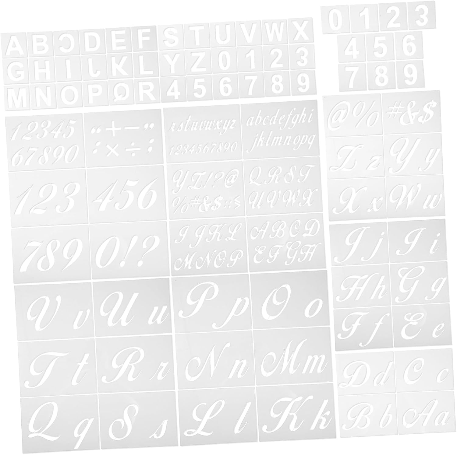 Letter Number Stencil Artistic Painting Templates Craft Stencils Alphabet for DIY Projects