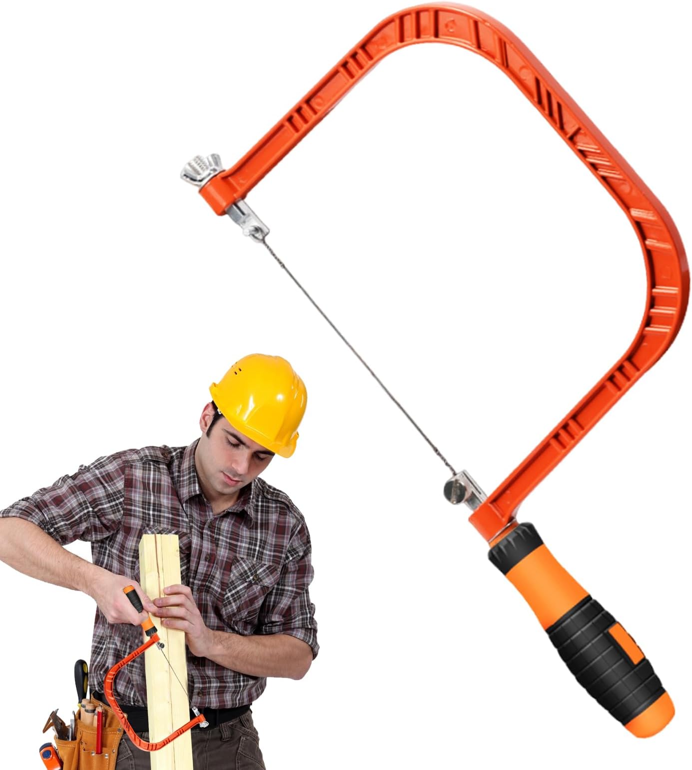 – Wood Coping Saw,Hand Coping Saw - Frame for Wood, Rubber, and Soft Metal Cutting, Woodworking, Hand Tool for Woodworker Carpenter