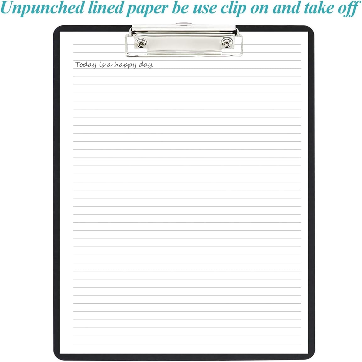 Unpunched Lined Paper, Ruled Filler Paper, 100Sheets / 200Pages Loose-Leaf Paper, 100gsm White Paper, 8.5'' x 11'' : Office Products